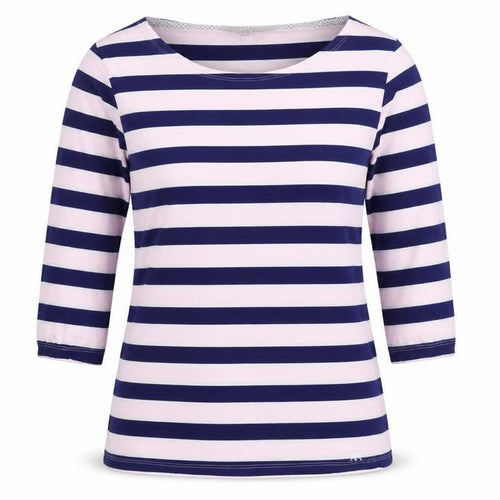 Crew Clothing Co. Women's Multicolour Striped T-Shirt, Size 14