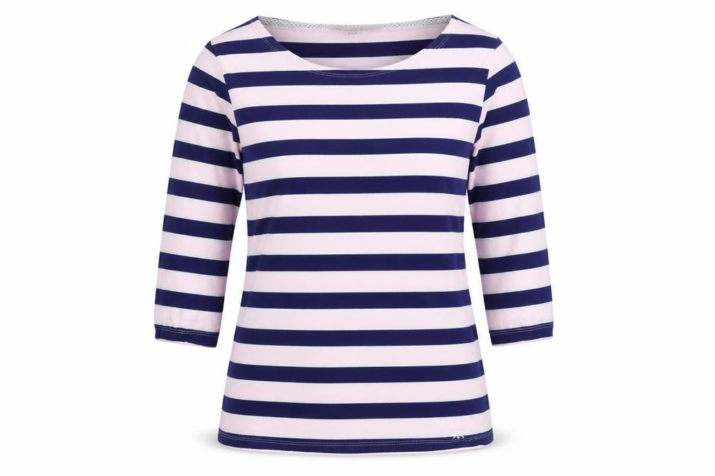 Crew Clothing Co. Women's Multicolour Striped T-Shirt, Size 14