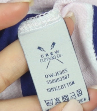 Crew Clothing Co. Women's Multicolour Striped T-Shirt, Size 14