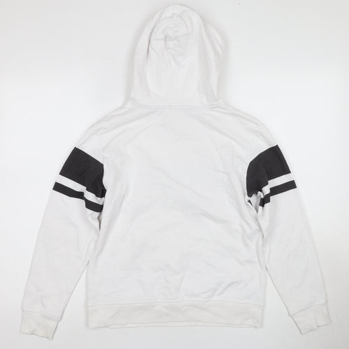 H&M Boys White Pullover Hoodie, Size 18 Plus, Casual Style