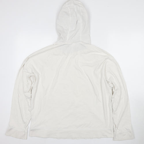 Burton White Men's Hoodie L Pullover Cotton