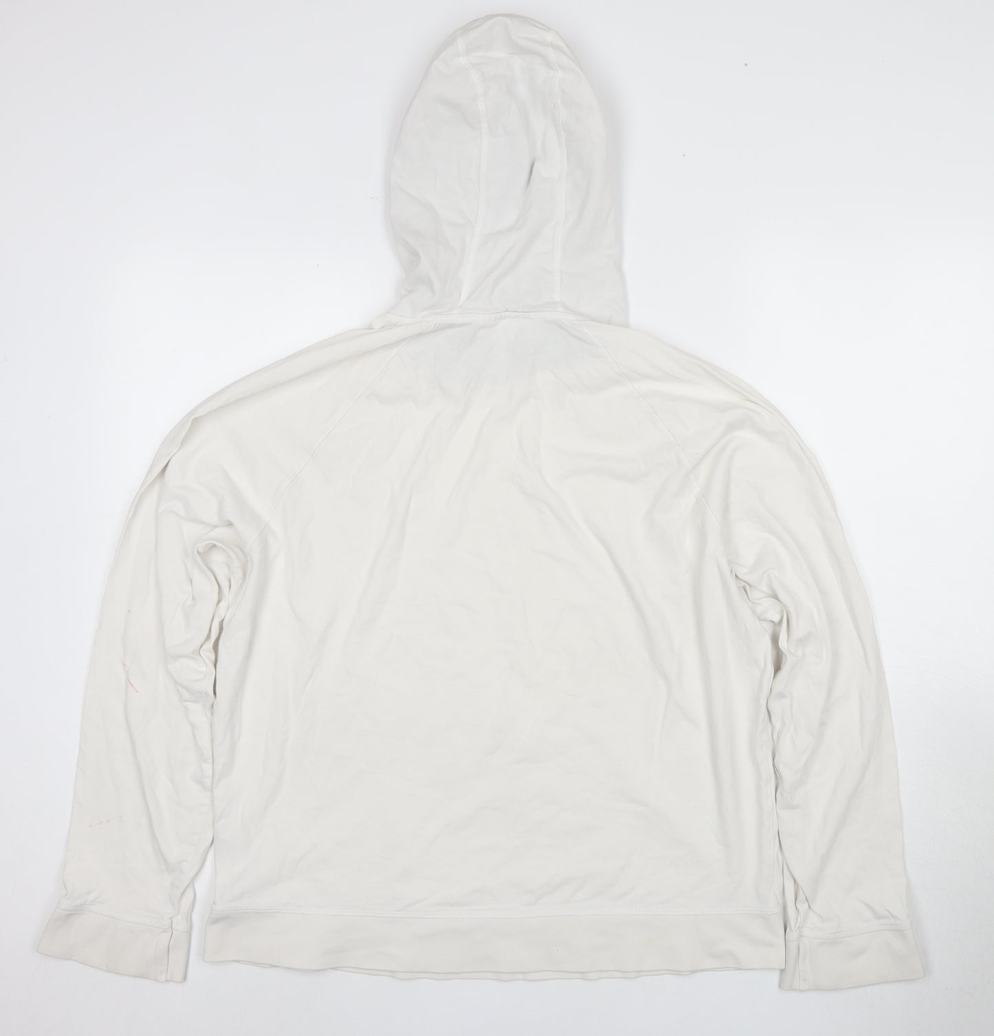 Burton White Men's Hoodie L Pullover Cotton