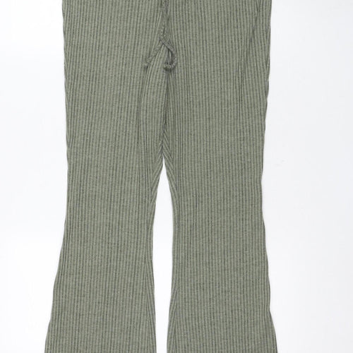 Topshop Women's Green Trousers - UK 16, No Pattern