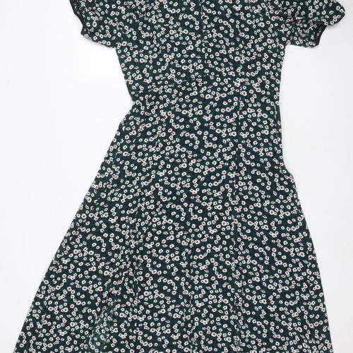 Marks and Spencer Women Green Floral Dress Size 12
