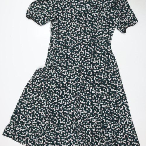 Marks and Spencer Women Green Floral Dress Size 12