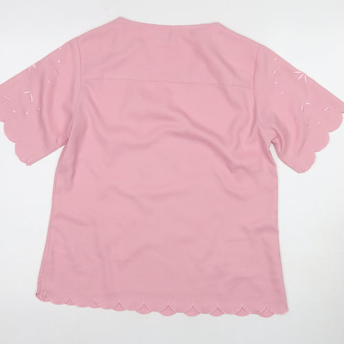 Cotton Traders Women's Pink Floral Blouse Size 10