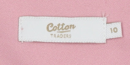 Cotton Traders Women's Pink Floral Blouse Size 10