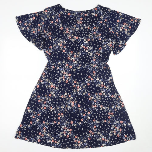 Oasis Women's Multicoloured Floral A-Line Dress M