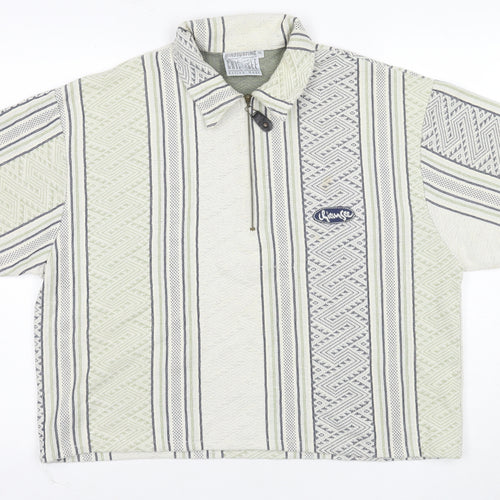 Chiemsee Men's Beige Geometric XL Collared T-Shirt