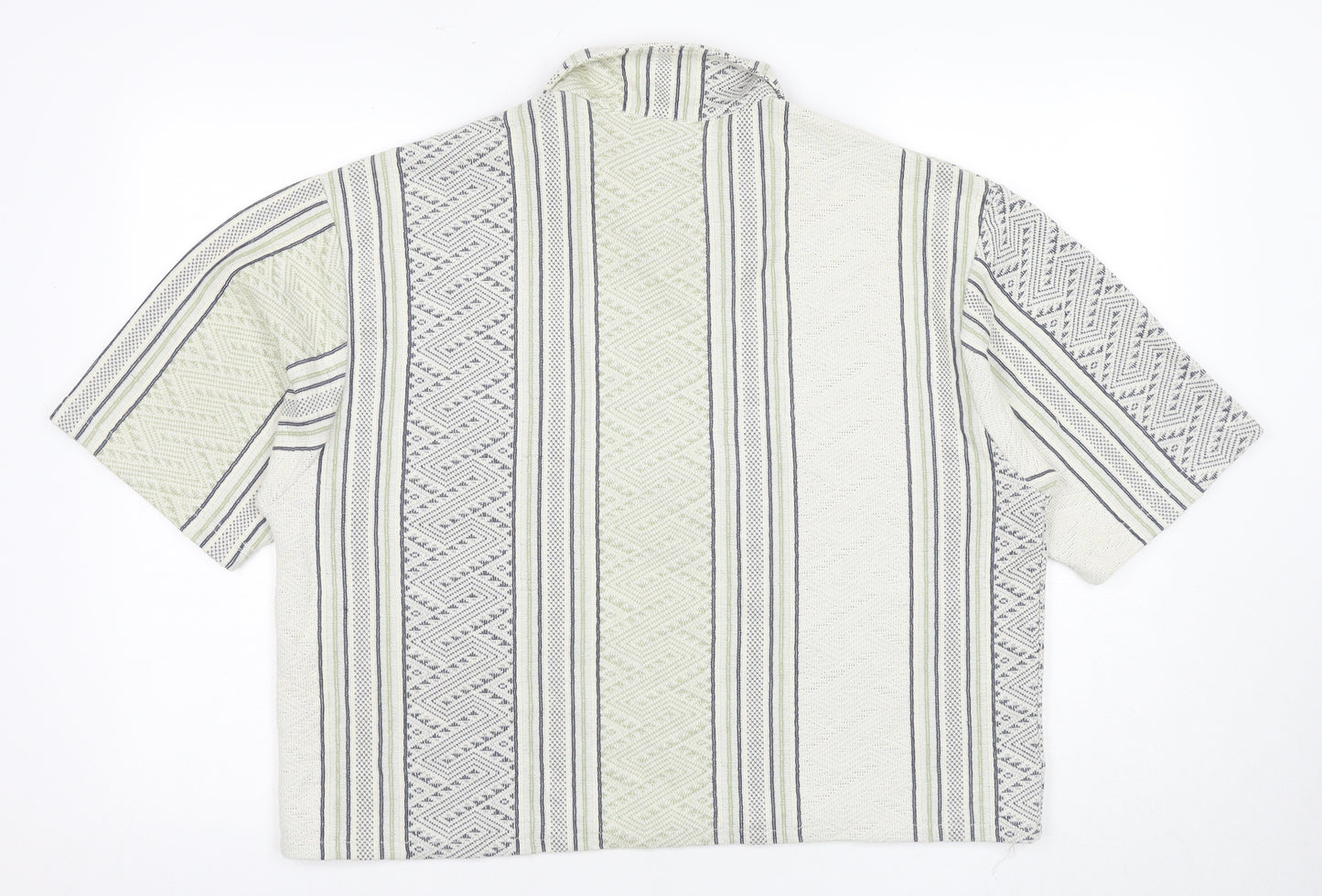 Chiemsee Men's Beige Geometric XL Collared T-Shirt