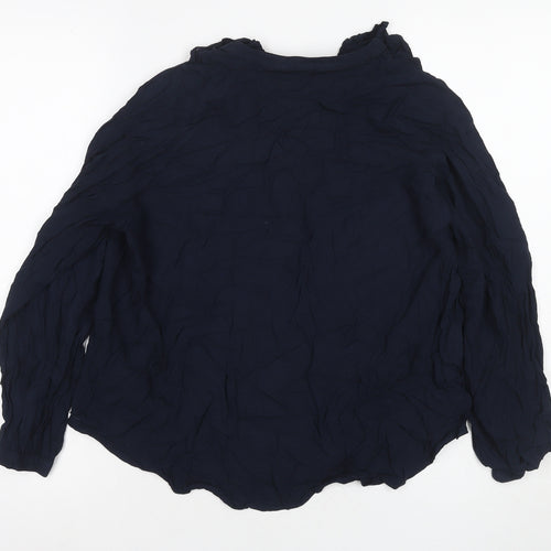 Next Women's Blue Button-Up Collared Shirt - Size 12