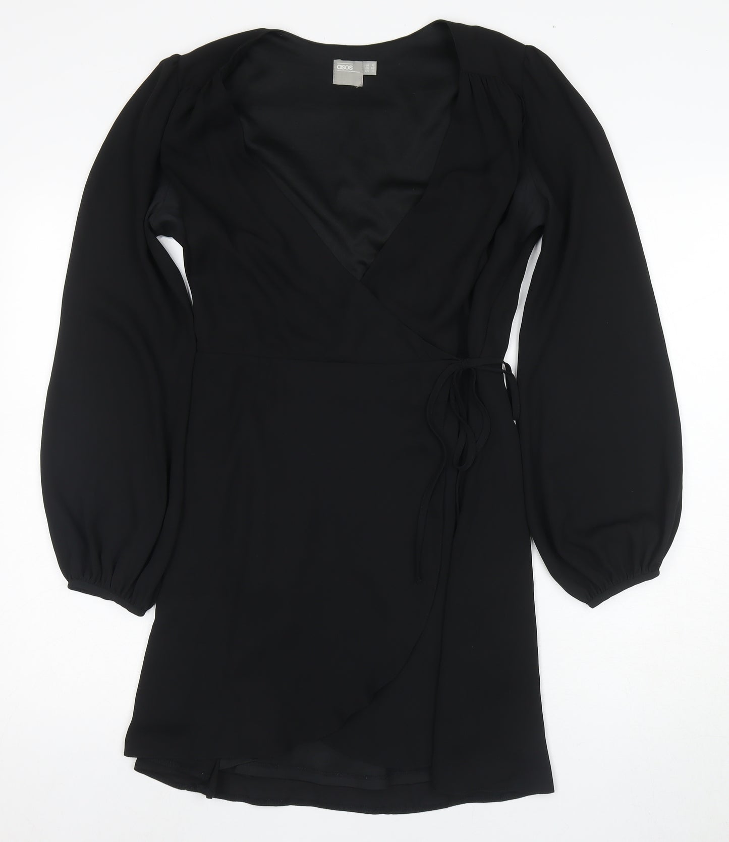 ASOS Black Wrap Dress - Size 12 - Women's Party Wear