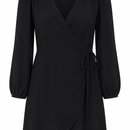 ASOS Black Wrap Dress - Size 12 - Women's Party Wear