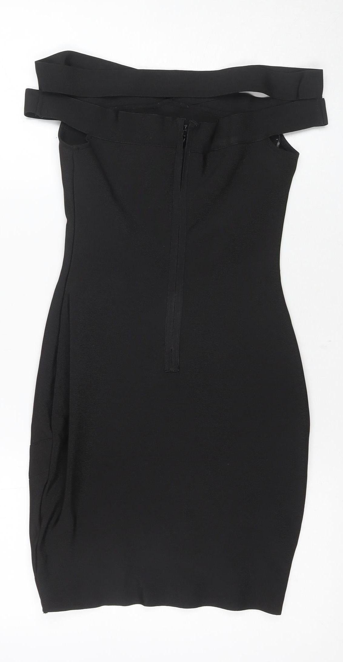 Missguided Women's Black Bodycon Dress Size 6