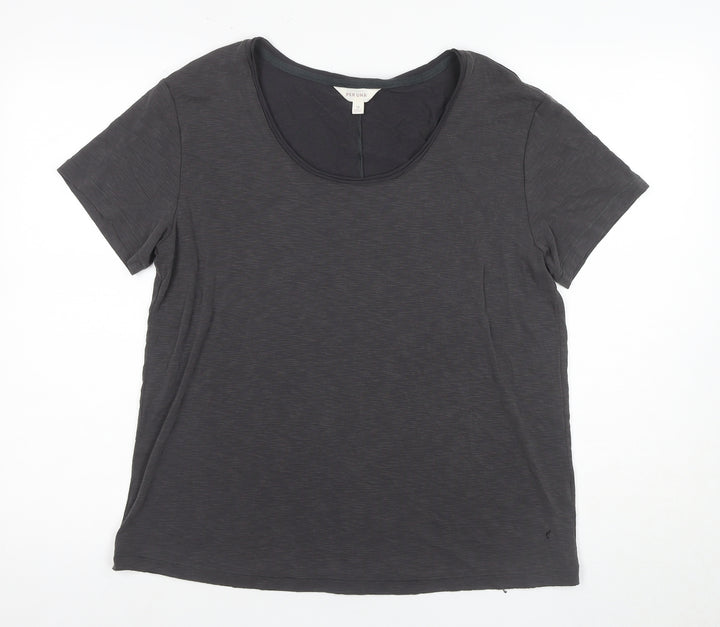 Per Una Women's Black T-Shirt Size 14 Casual Basic
