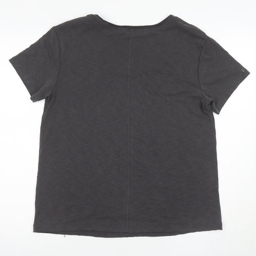 Per Una Women's Black T-Shirt Size 14 Casual Basic