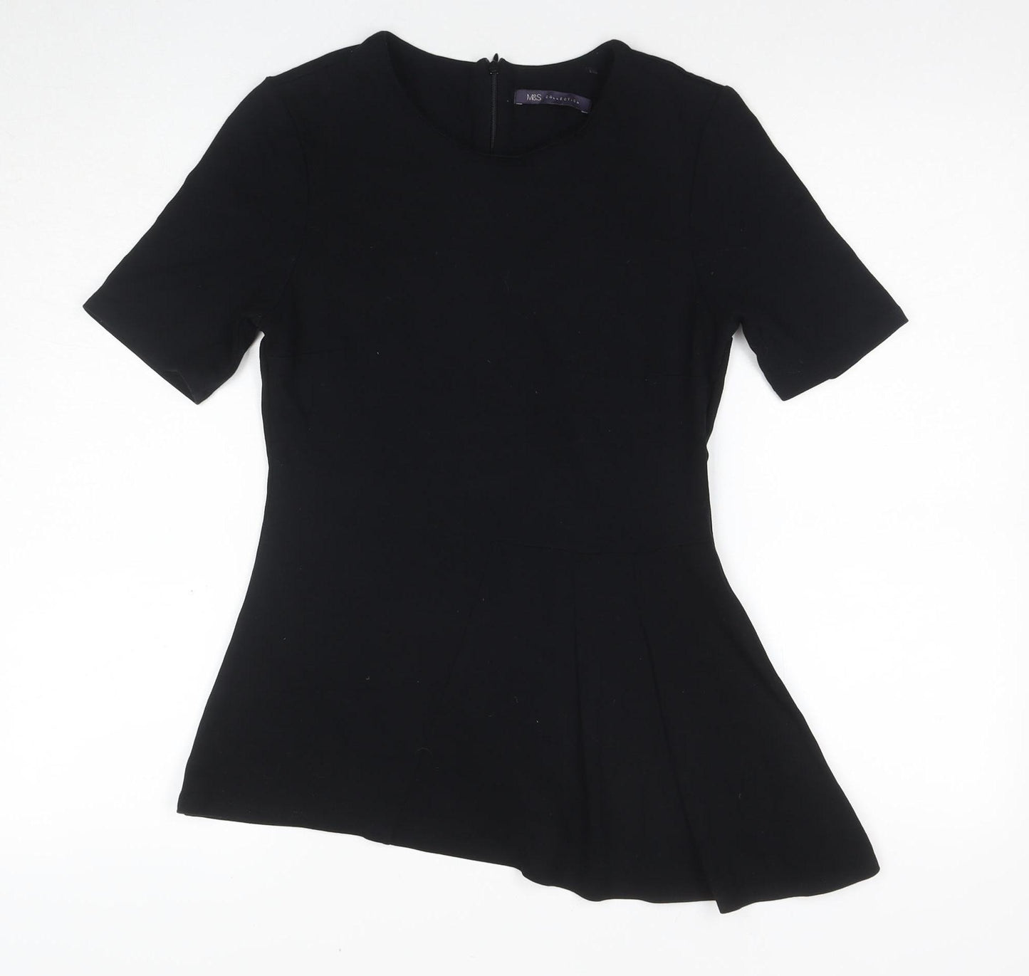 Marks & Spencer Women's Black Short Sleeve Top UK 8