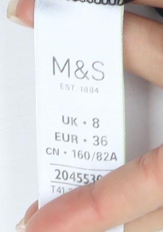 Marks & Spencer Women's Black Short Sleeve Top UK 8