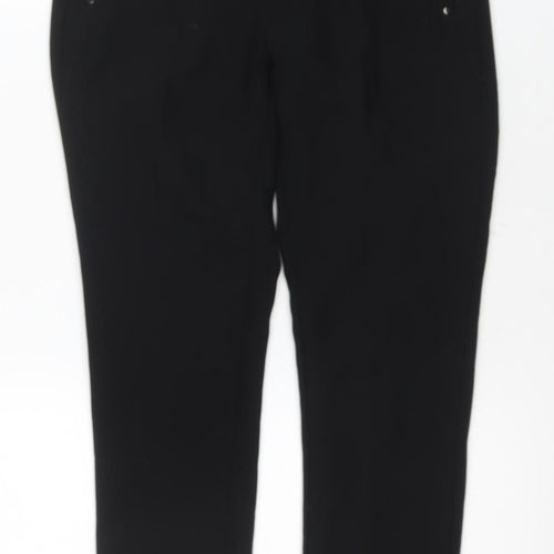 Next Women's Black Straight Trousers Size 6R