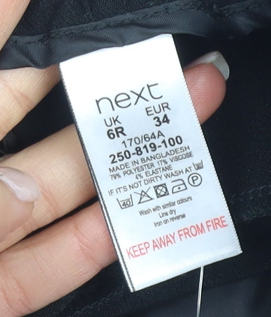 Next Women's Black Straight Trousers Size 6R