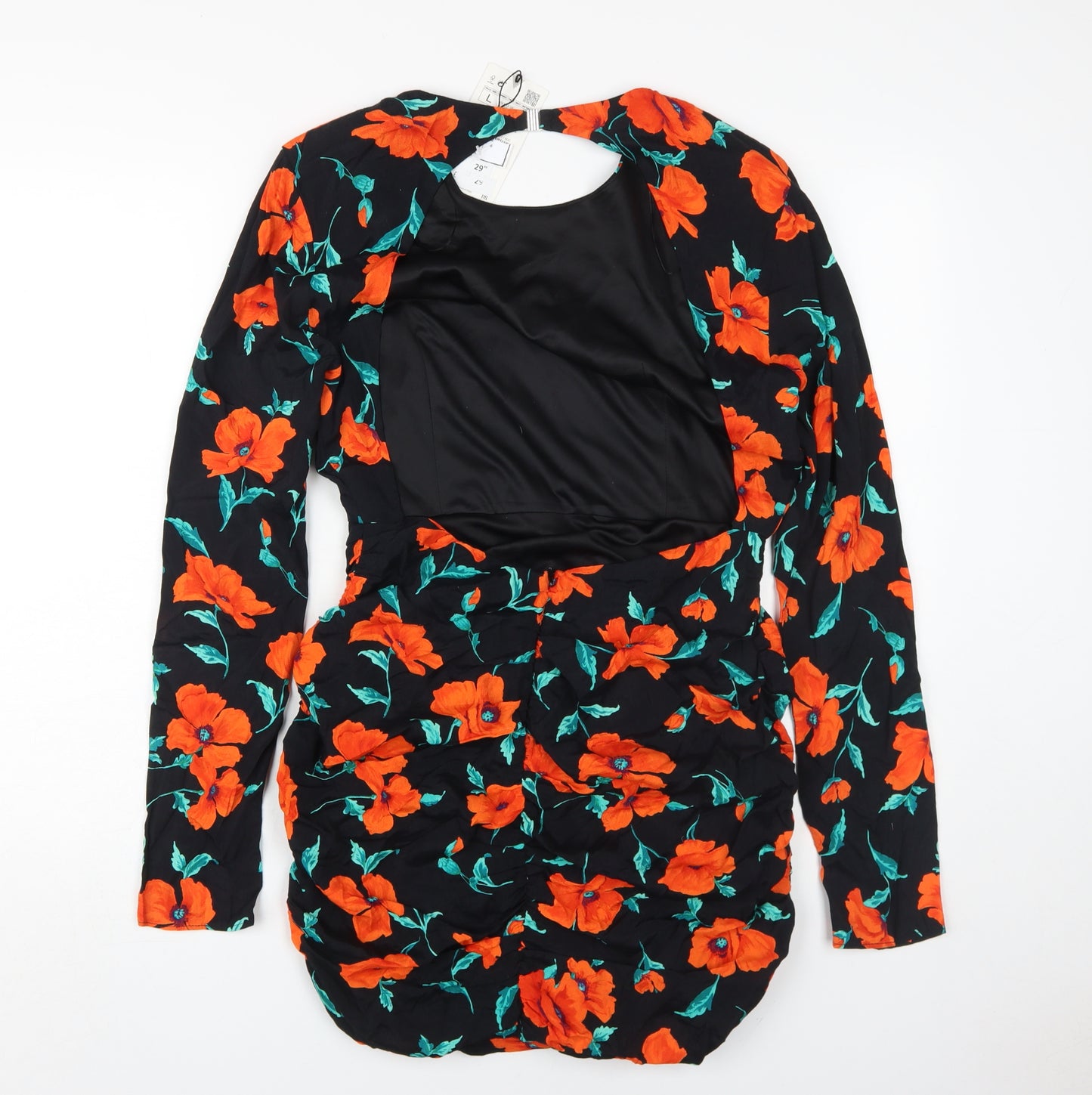 Zara Women's Floral Bodycon Dress L