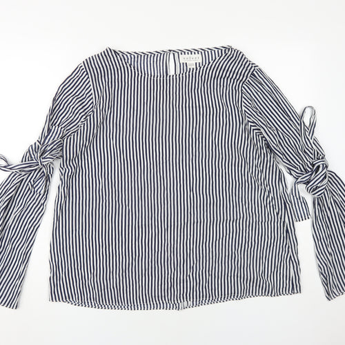 Velvet Women's Blue Striped Tunic Blouse L