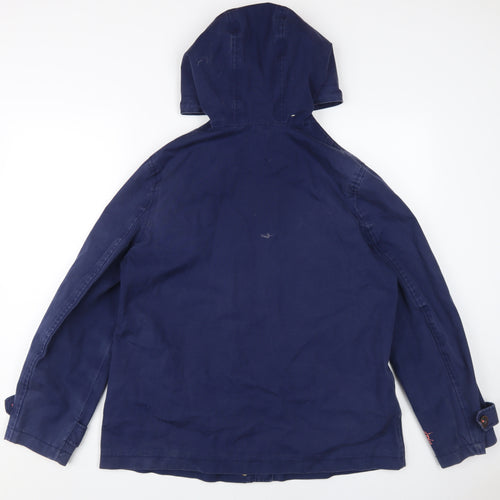 Joules Women's Blue Hooded Rain Coat Size 18