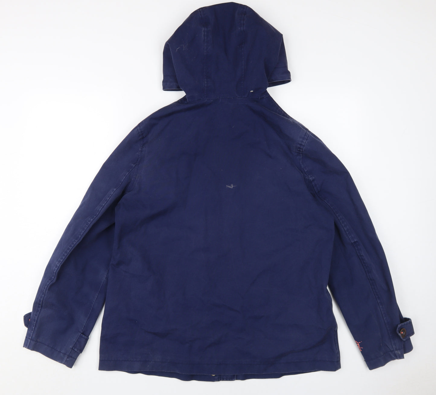 Joules Women's Blue Hooded Rain Coat Size 18