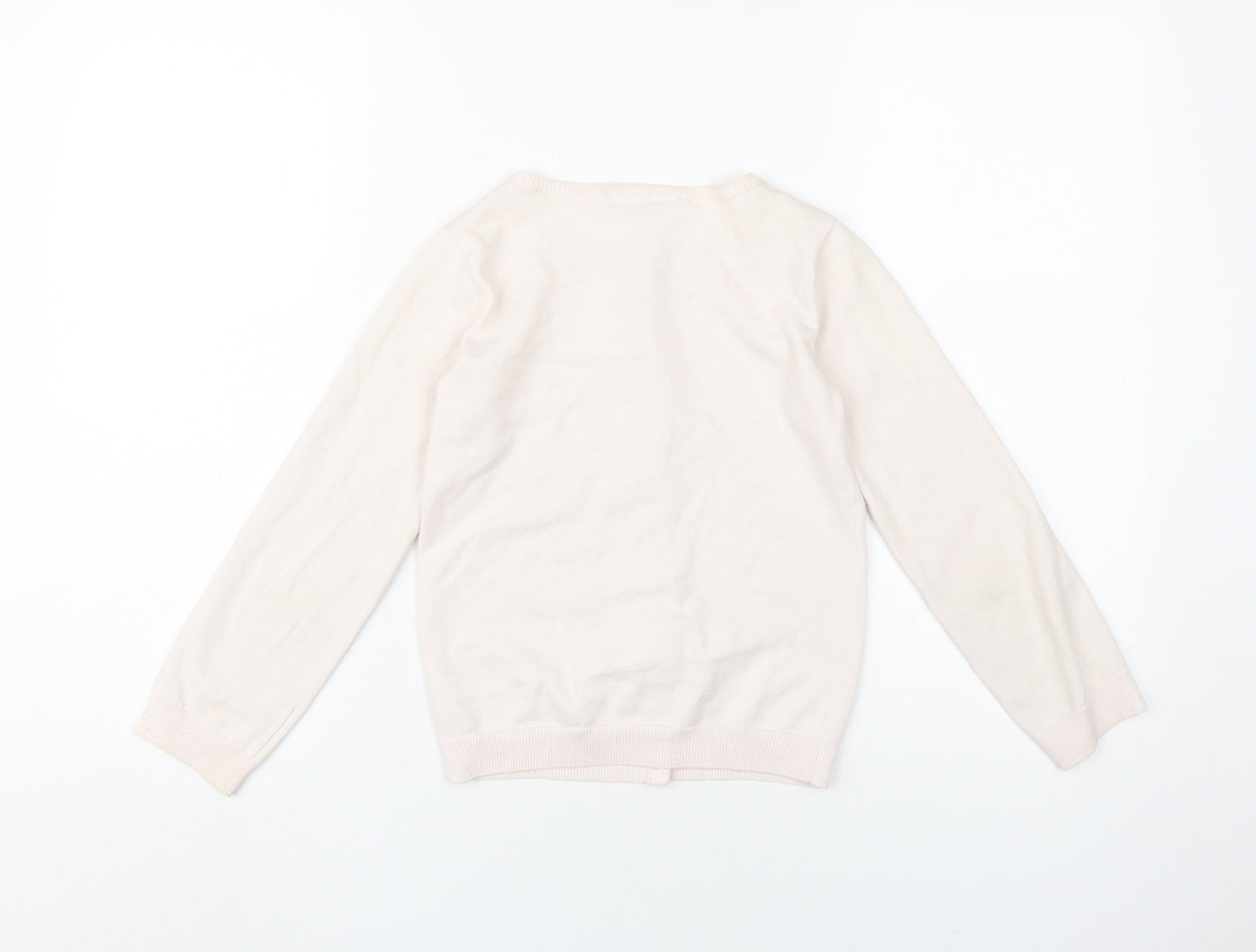 The Little White Company Girls Ivory Cardigan 7-8 Years