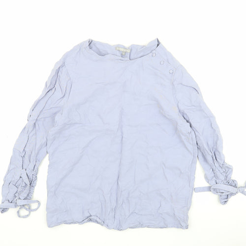 Oliver Bonas Women’s Blue Blouse, Size 8, Lightweight
