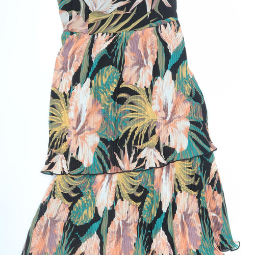 Next Women's Multicoloured Floral Slip Dress Size 10