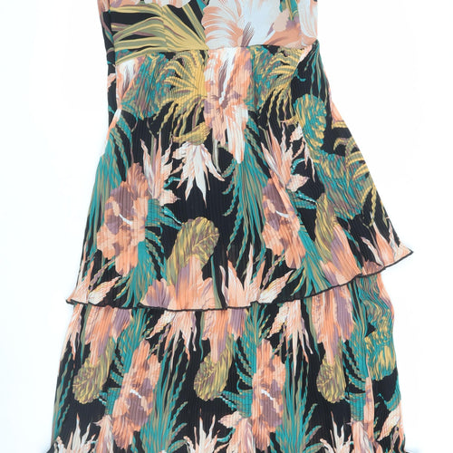 Next Women's Multicoloured Floral Slip Dress Size 10