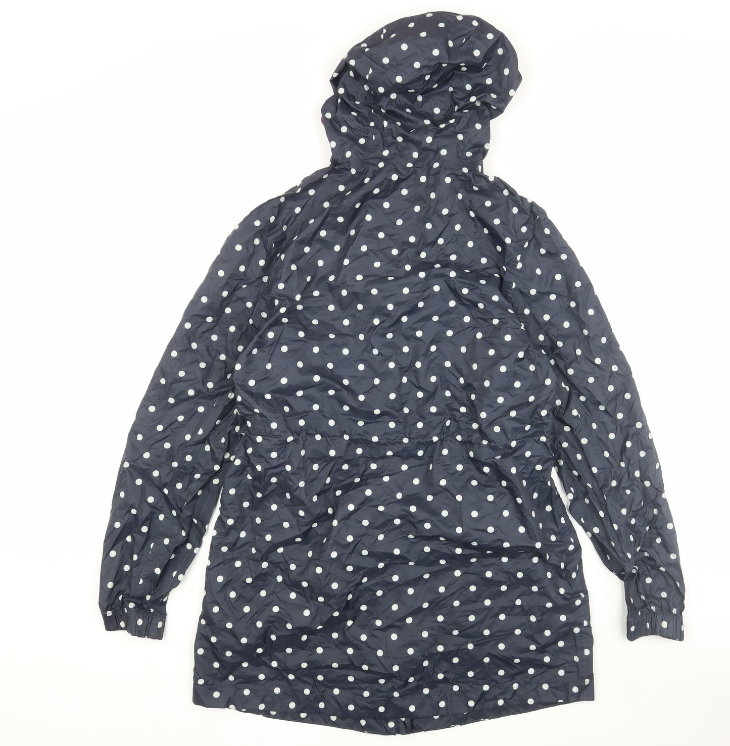 Joules Women's Blue Polka Dot Rain Coat Size 8