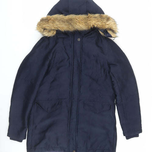 Maison de Nimes Women's Blue Parka Jacket Size 8