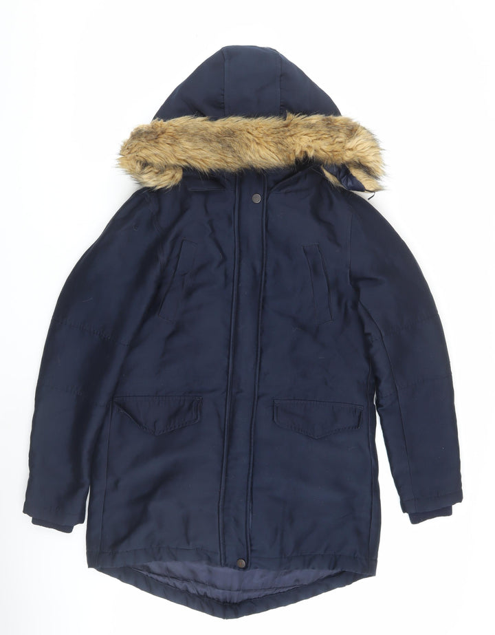 Maison de Nimes Women's Blue Parka Jacket Size 8