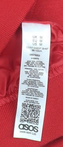 ASOS Red Bomber Jacket - Men's M Cotton