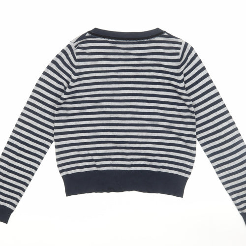 Warehouse Women's Multicoloured Striped Cardigan Size 14
