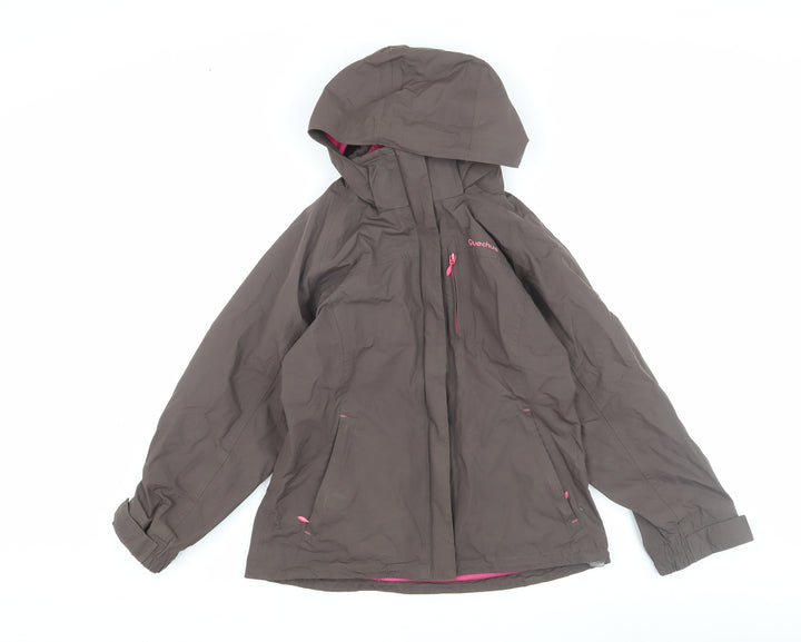 Quechua Girls Brown Parka Jacket Size 9-10 Years