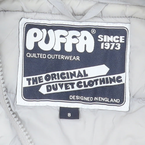 Puffa Women's Grey Puffer Waistcoat Size 8