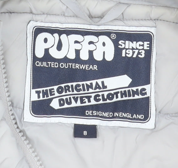 Puffa Women's Grey Puffer Waistcoat Size 8