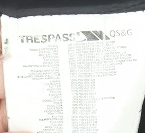 Trespass Women's Black Puffer Jacket L Hooded Warm Waterproof