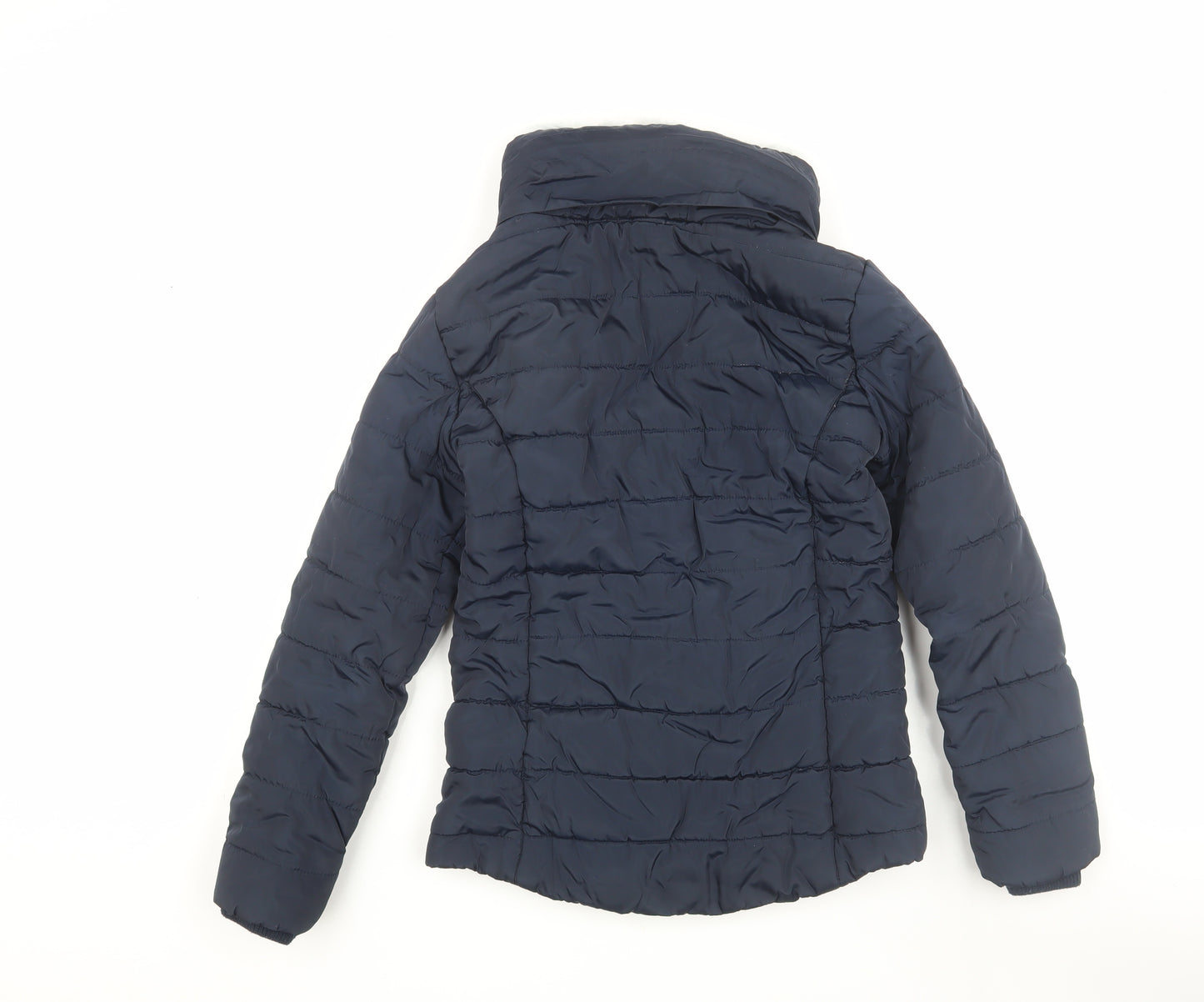 Dorothy Perkins Women's Blue Puffer Jacket Size 8 Winter Hooded