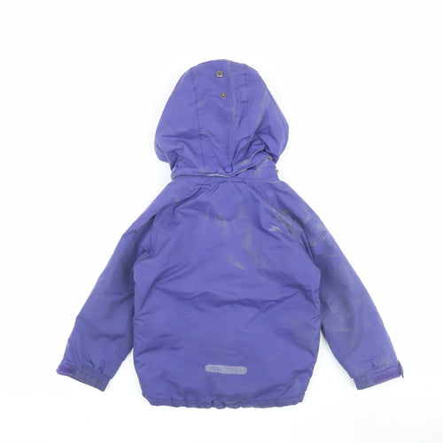 Trespass Girls Purple Puffer Jacket 2-3 Waterproof