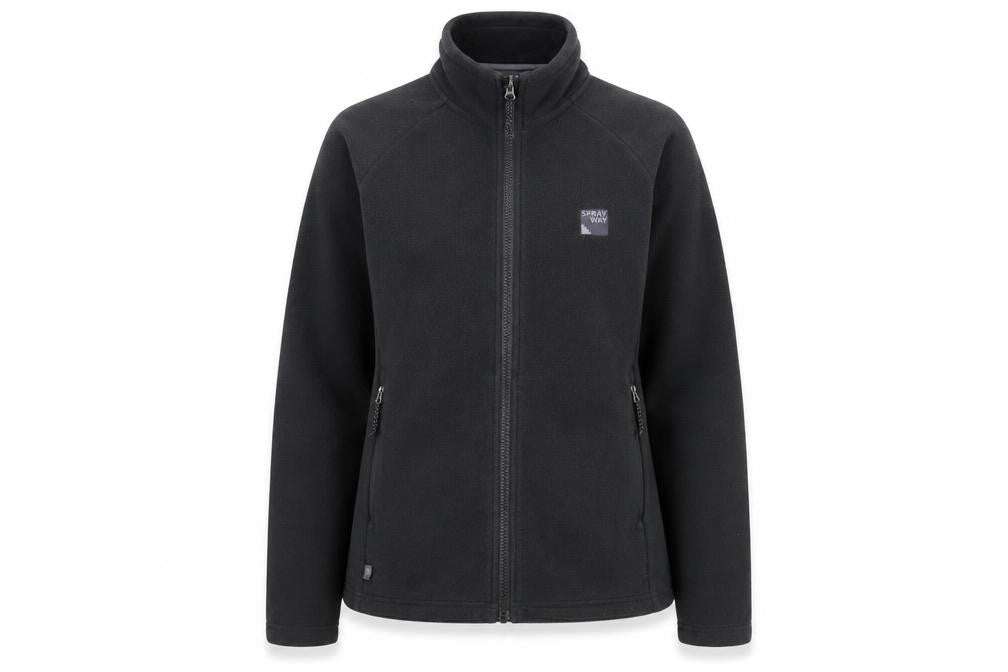Front view of Sprayway Women's Black Fleece Jacket, size 14