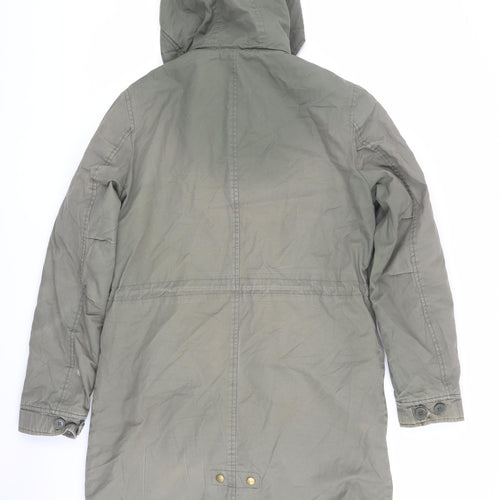 Marks and Spencer Women's Green Parka Size 10 with Hood