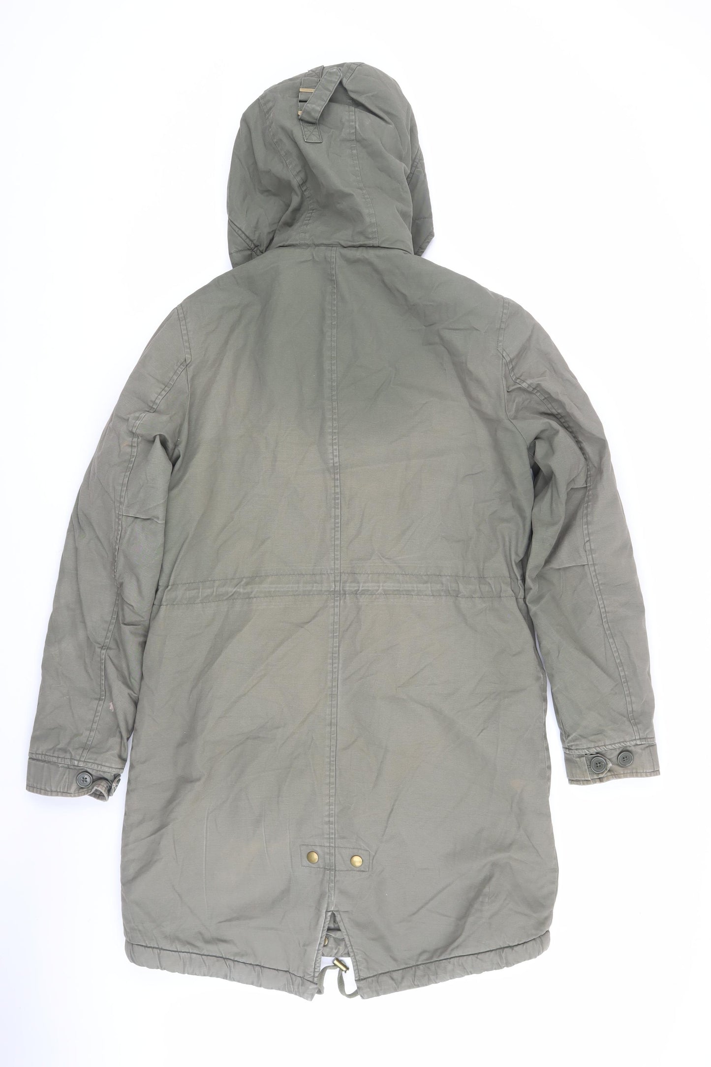 Marks and Spencer Women's Green Parka Size 10 with Hood