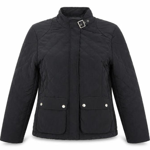 Mango Women's Black Quilted Jacket, Size 12, Winter Essential
