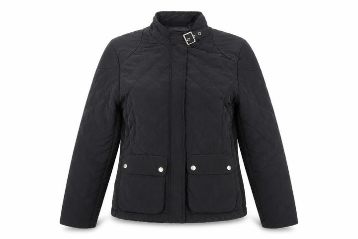 Mango Women's Black Quilted Jacket, Size 12, Winter Essential