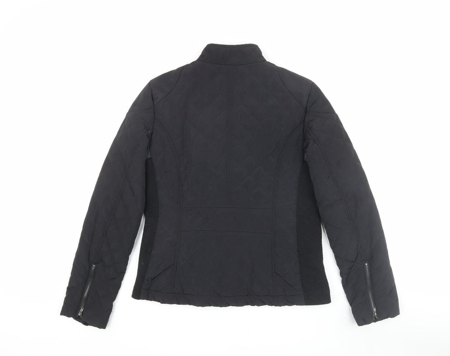 Mango Women's Black Quilted Jacket, Size 12, Winter Essential