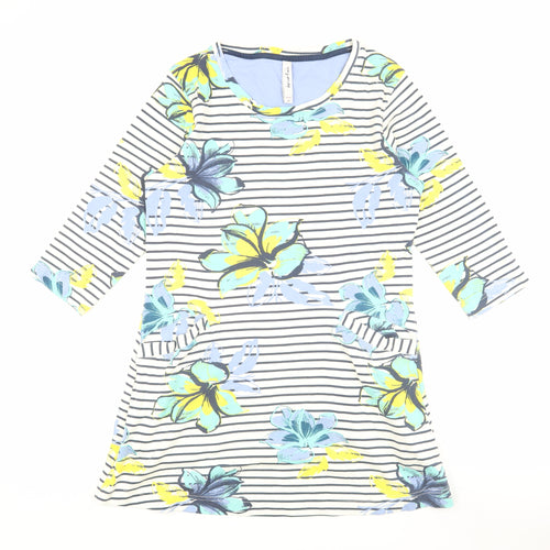 Weird Fish Women's Multicoloured Floral Shift Dress Size 10